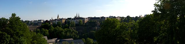 "Luxembourg panorama" by Yoo Chung - Own work. Licensed under CC BY-SA 3.0 via Wikimedia Commons - 