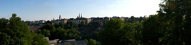 "Luxembourg panorama" by Yoo Chung - Own work. Licensed under CC BY-SA 3.0 via Wikimedia Commons -